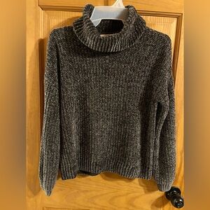 Women’s Cozy Dark Green Turtleneck Sweater by Pink Rose Size XS